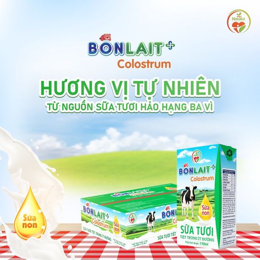 Sữa Bonlait+ hương vị tự nhiên từ nguồn sữa tươi hảo hạng Ba Vì