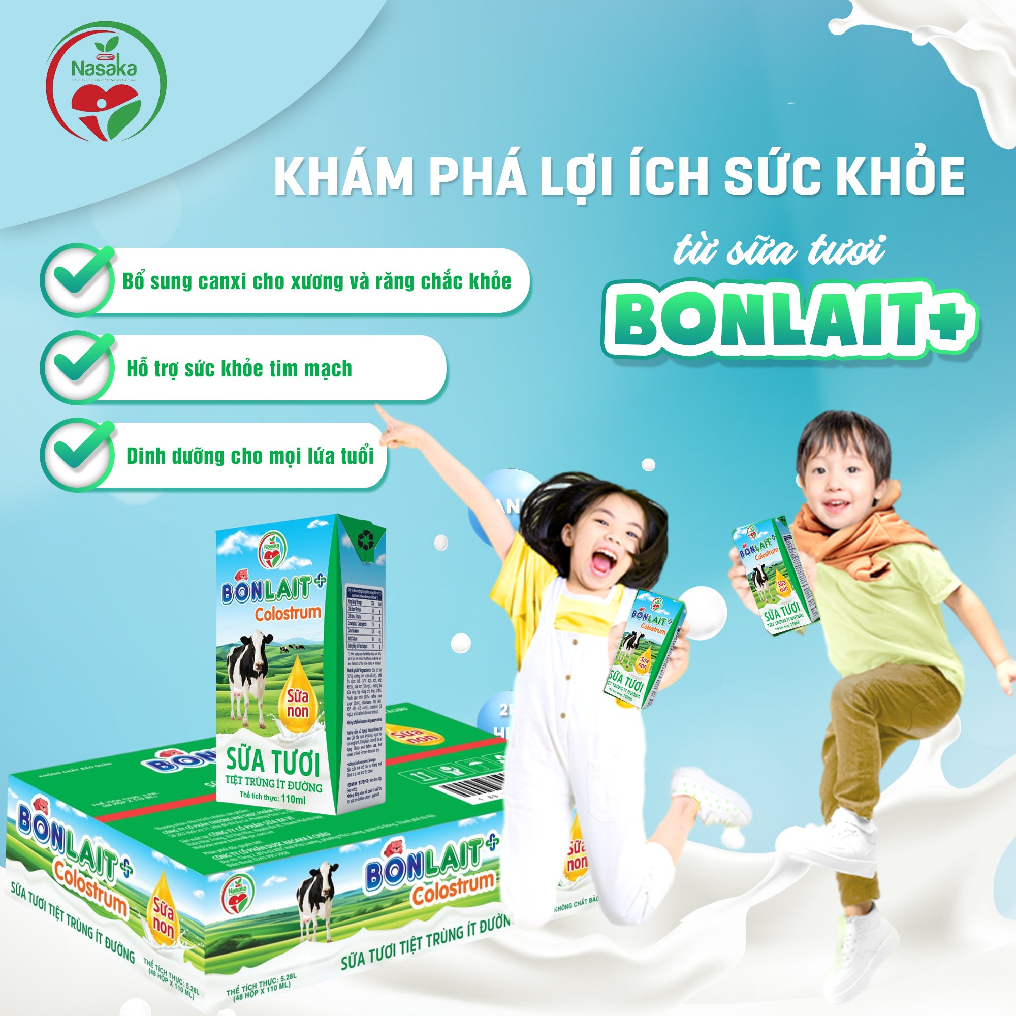 Lợi ích sức khỏe từ việc uống sữa Bonlait+ hàng ngày