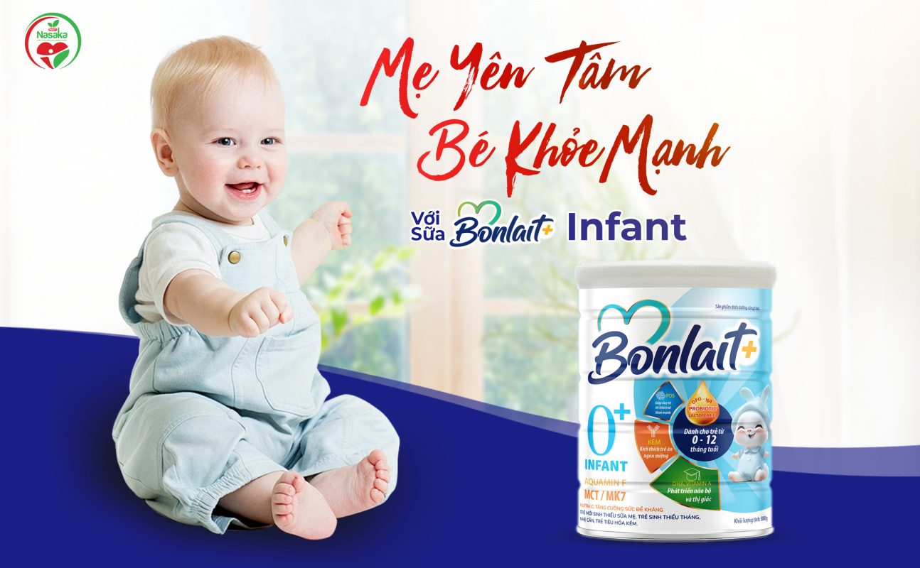 Mẹ yên tâm, bé khỏe mạnh với Sữa Bonlait+ Infant