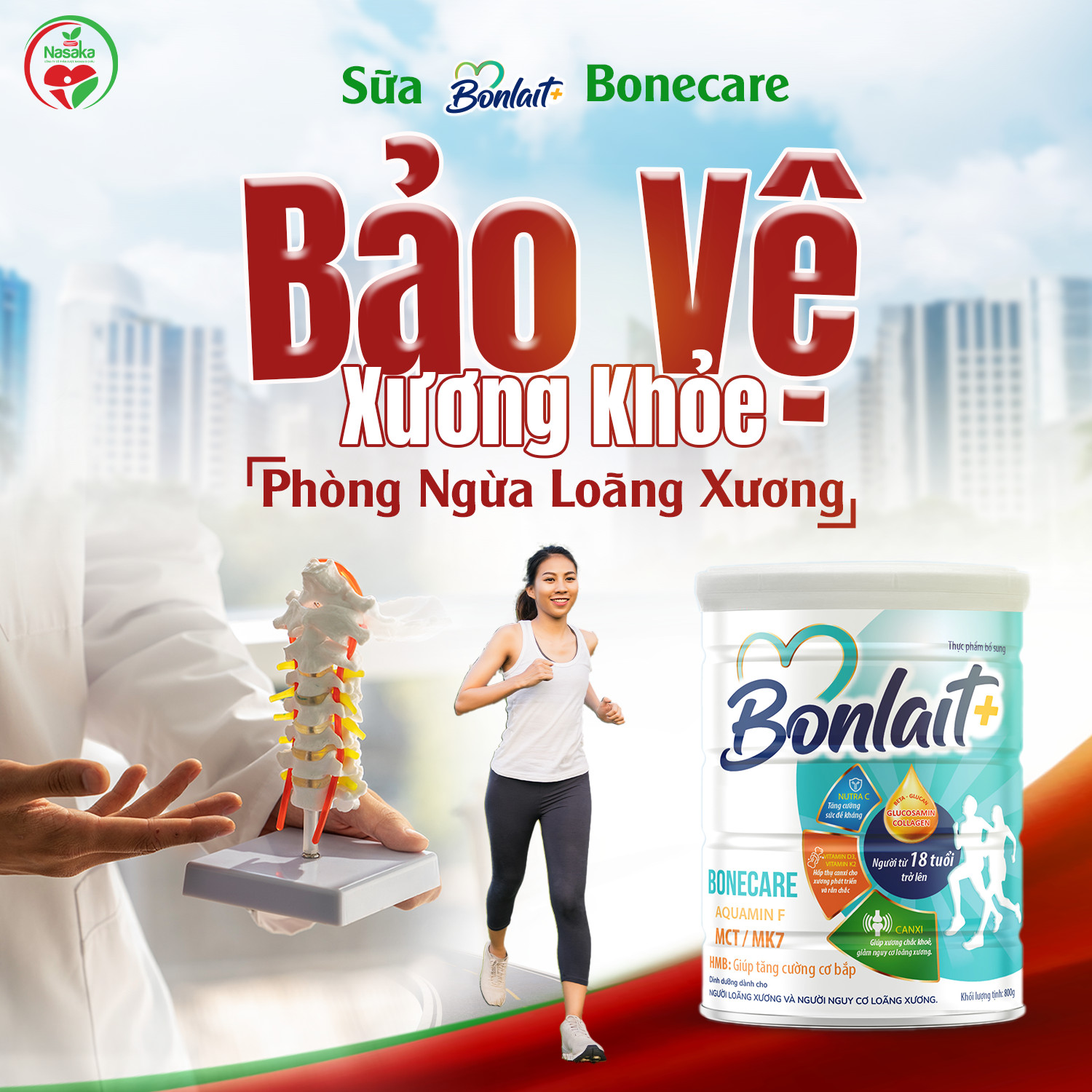 Sữa Bonalait+ Bonecare bảo vệ xương chắc khỏe