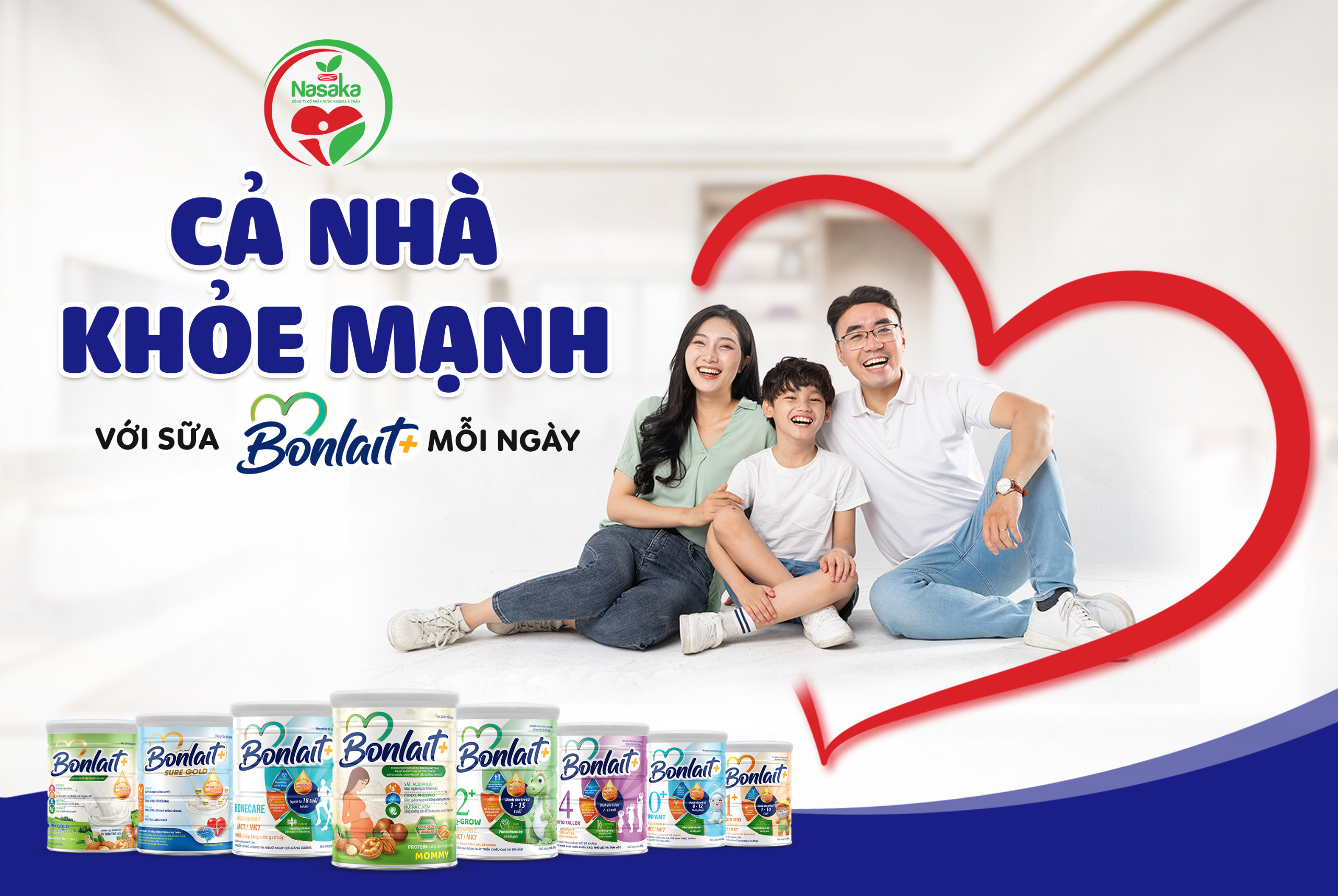 Cả nhà khỏe mạnh với sữa dinh dưỡng cao cấp Bonalait mỗi ngày