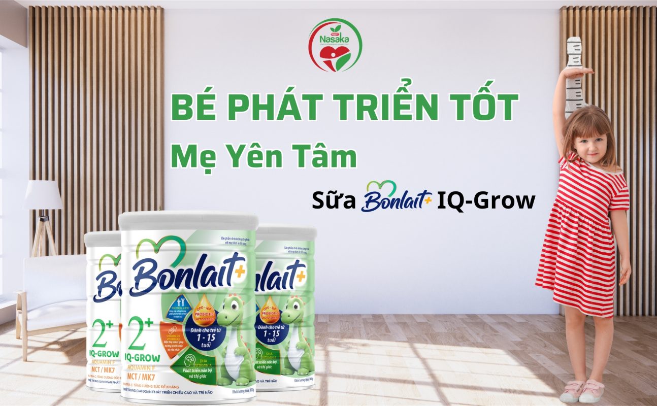 Bé phát triển tốt, mẹ yên tâm với sữa Bonlait+ Iq-Grow