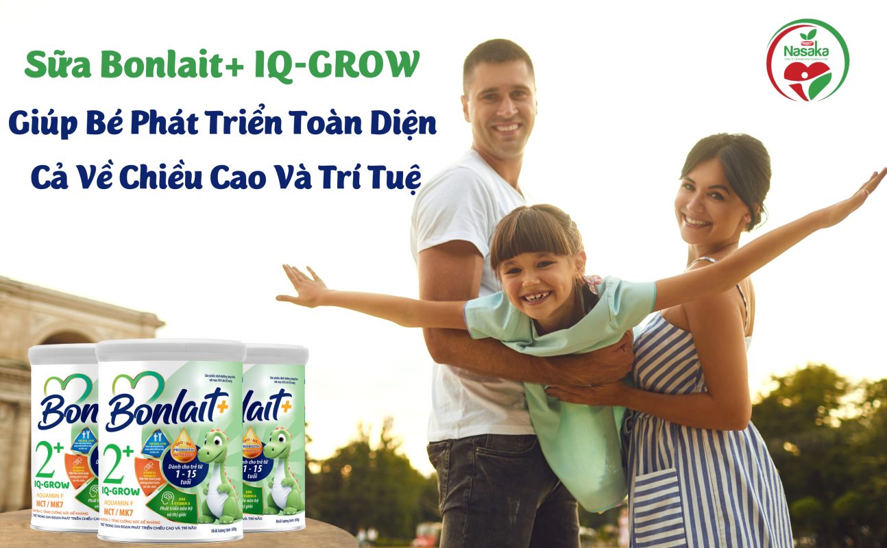 Sữa Bonlait+ IQ-Grow giúp bé phát triển toàn diện cả về chiều cao và trí tuệ