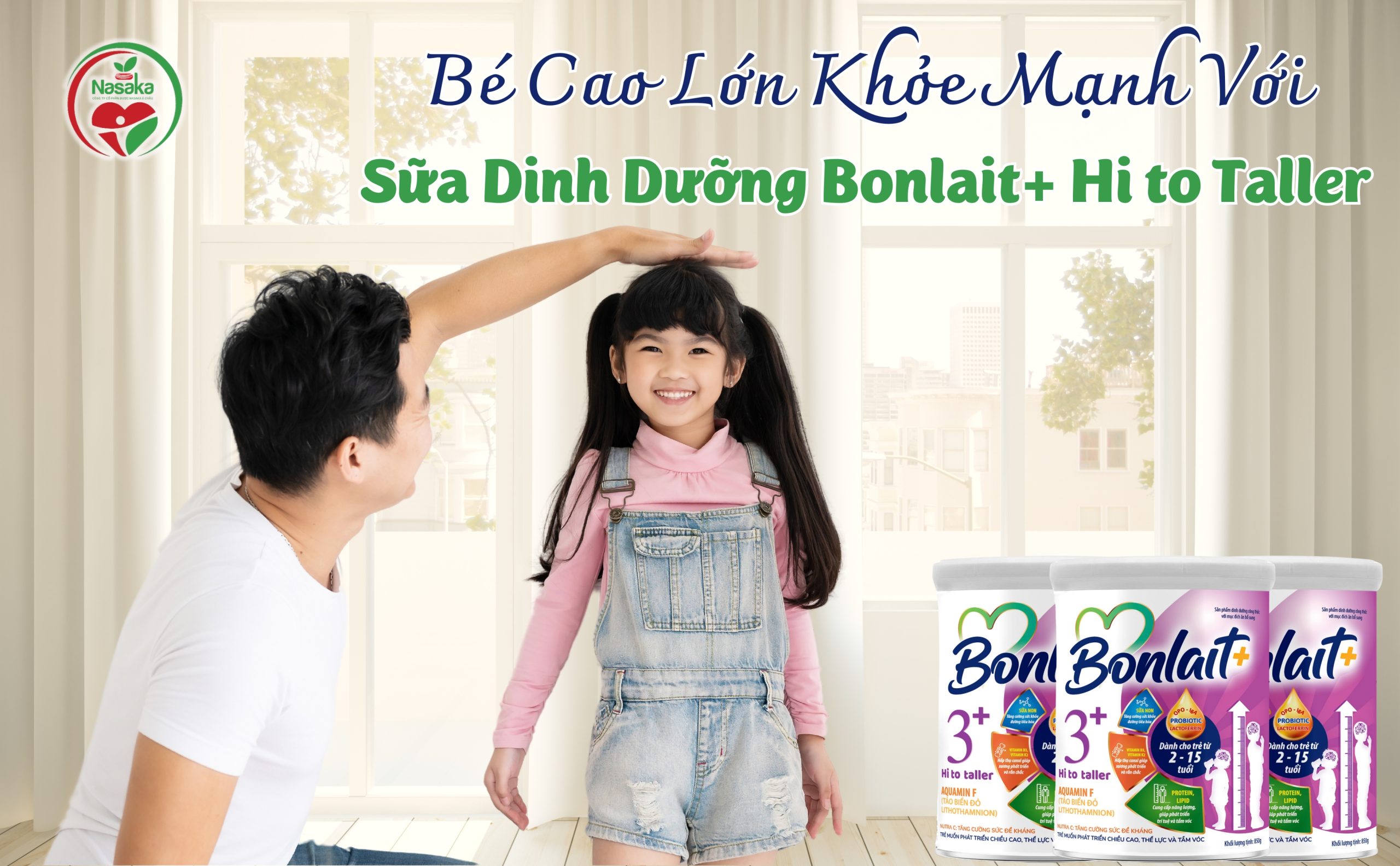 Bé cao lớn khỏe mạnh với sữa dinh dưỡng Bonlait+ Hi to taller