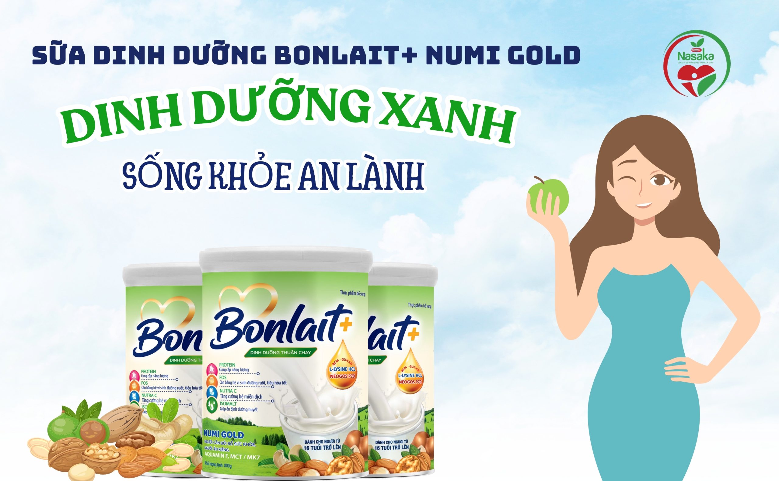 Sữa dinh dưỡng Bonlait+ Numi Gold dinh dưỡng xnah cho cuộc sống an lành