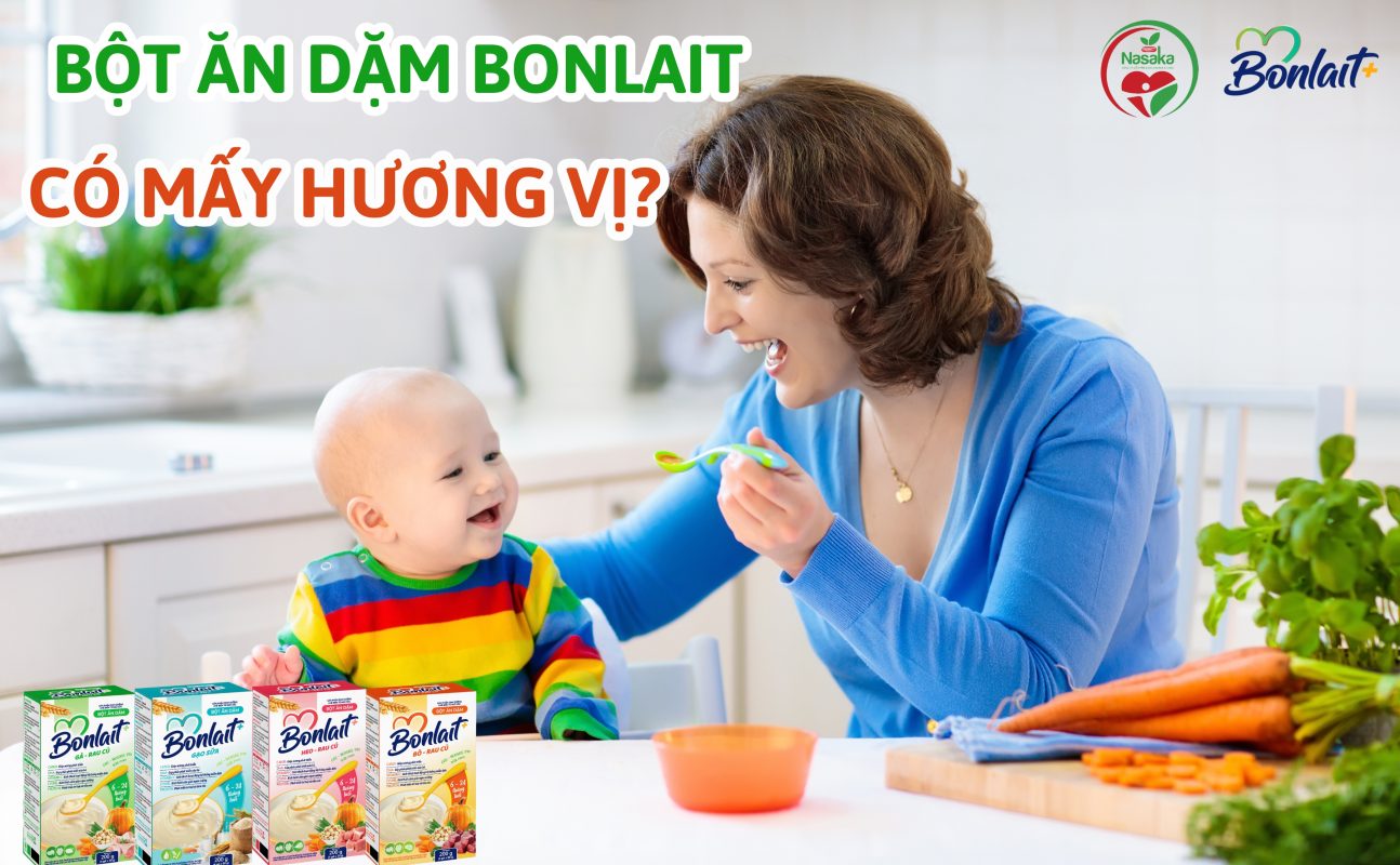 Bột ăn dặm bonlait có mấy hương vị?