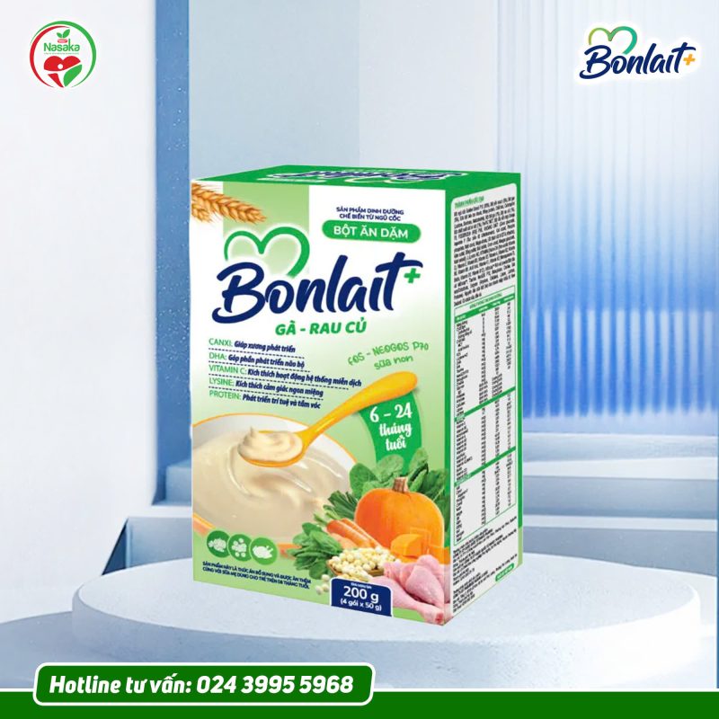 Bột ăn dặm BonlaiT+ Gà - Rau củ