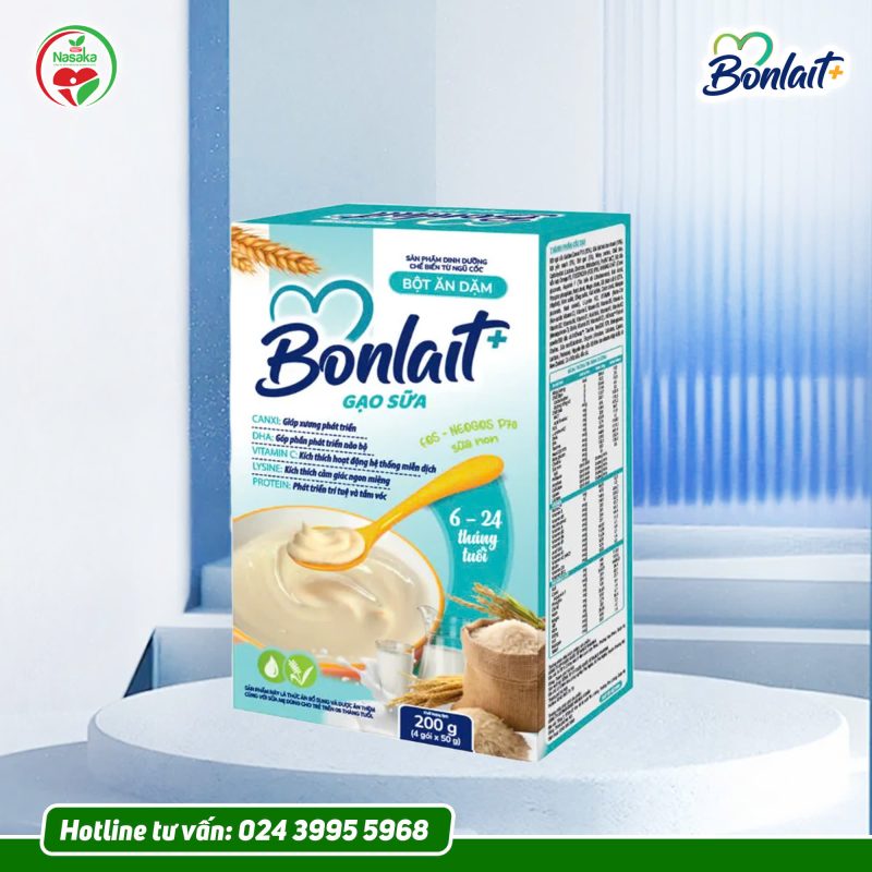 Bột ăn dặm BonlaiT+ gạo sữa